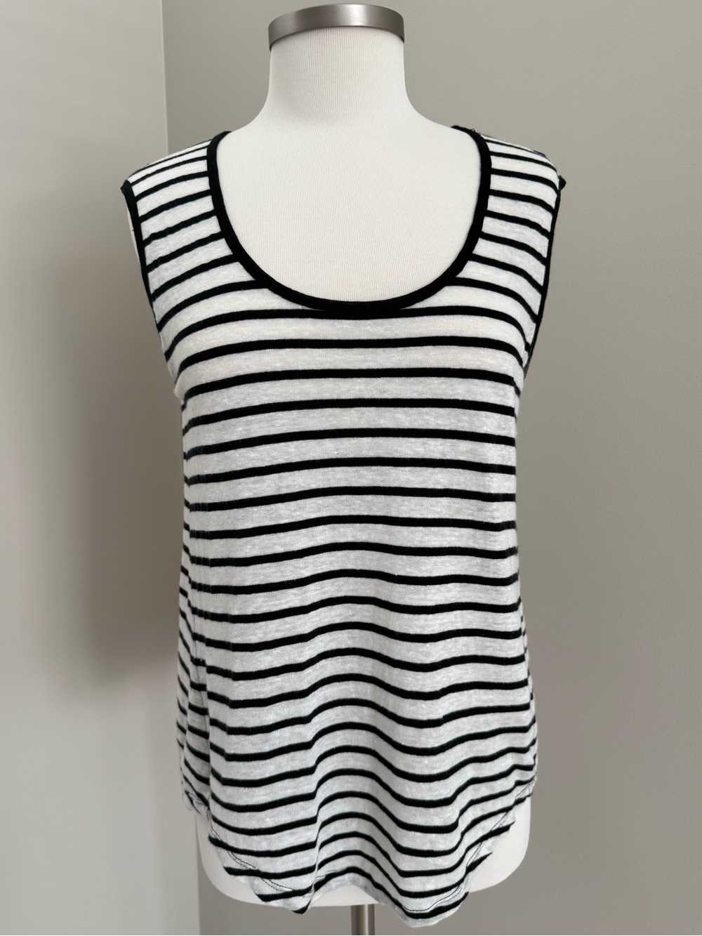 BANANA REPUBLIC Slubbed Cotton Striped Tank Top - Picture 5 of 10